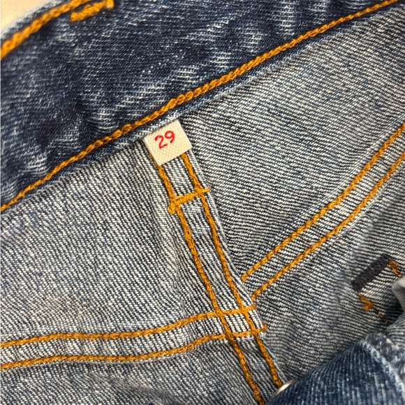 Levi's Wedgie High Rise Blue Jean Shorts - Picture 6 of 6